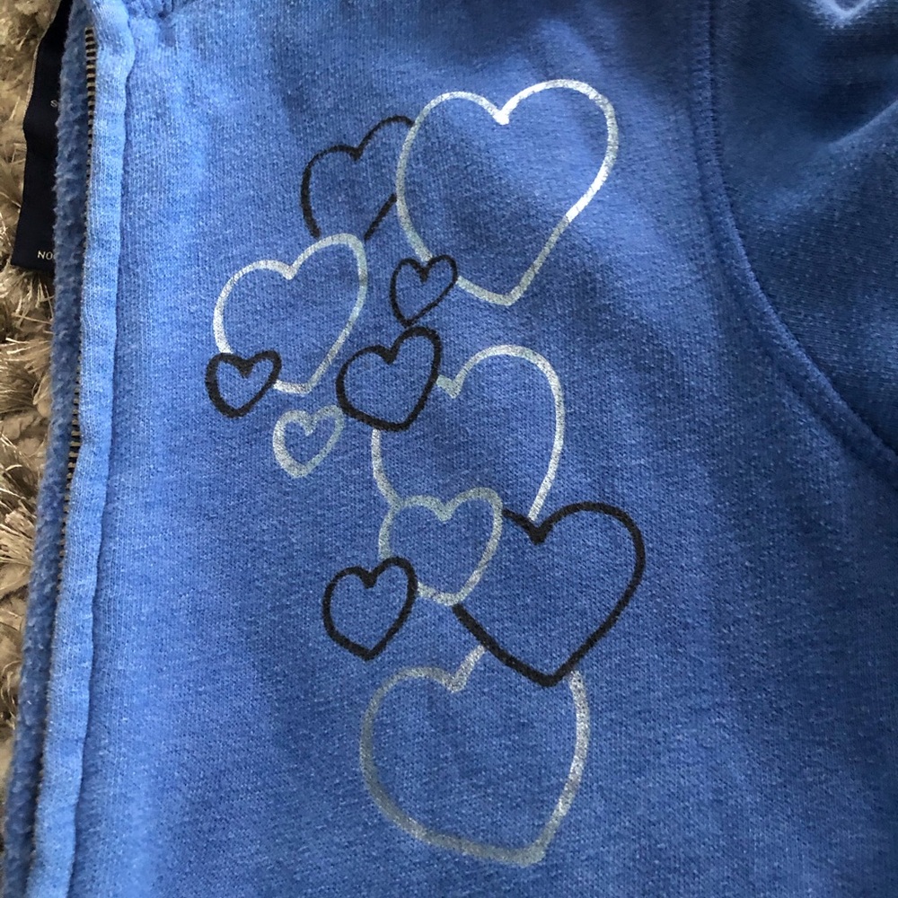 Blue hoodie zip up Victoria’s Secret size large